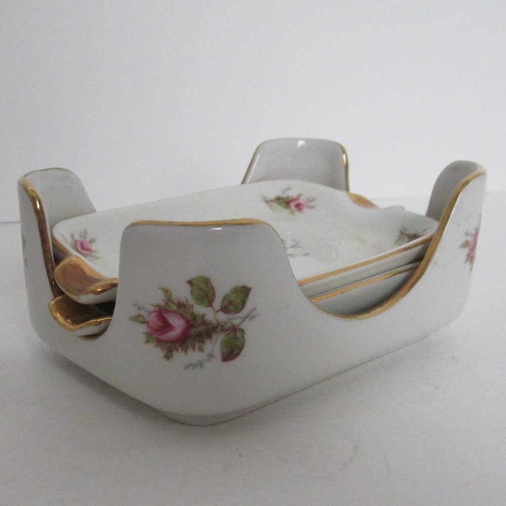vintage ceramic ashtray set
